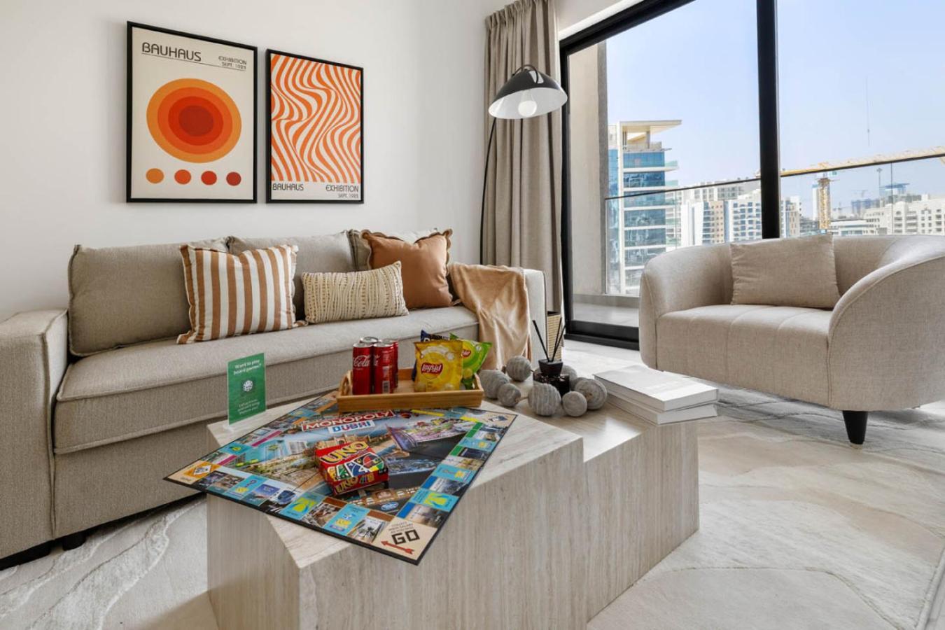 Apartment New 1br With Full Balcony Gym Pool And Sauna *